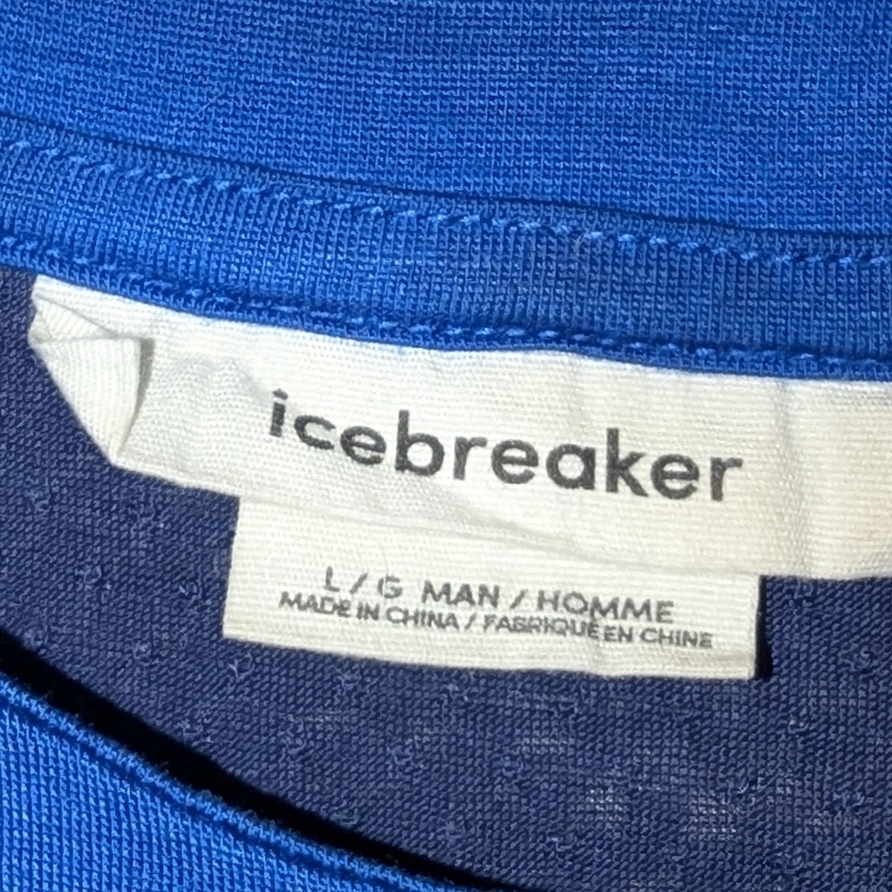 Icebreaker Zoneknit Men's size Large Short Sleeve Merino Blend Blue Base layer - Picture 3 of 7